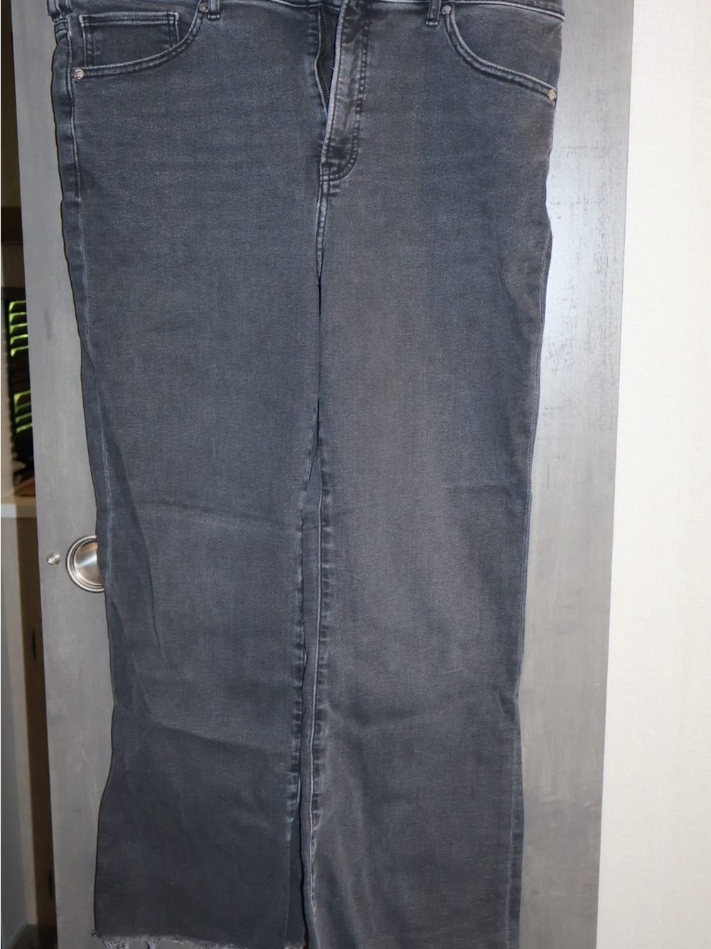 Express Women's Black Washed Boot Cut Jeans